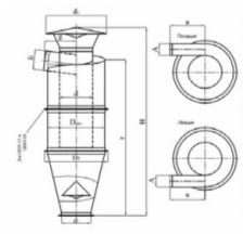 чертеж циклона ЦОЛ в Берёзовском