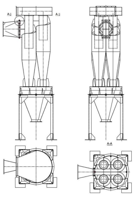 чертеж циклона У21-ББЦ в Берёзовском